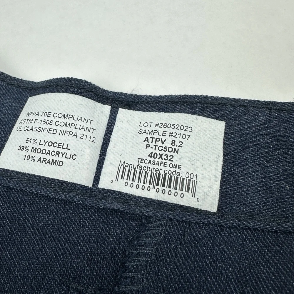 LAPCO FR Work Pants Mens 40x32 Navy Blue Flame Resistant Tecasafe One CAT 2